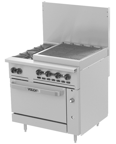 C36 Challenger XL Range with 24 inch Charbroiler