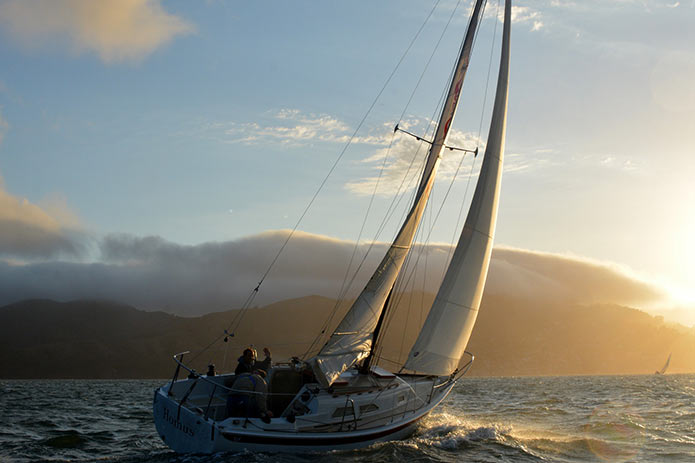 Evening Race on San Francisco Bay, July 2015