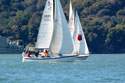 Navigating through the Sausalito Straits during March 2016 Race